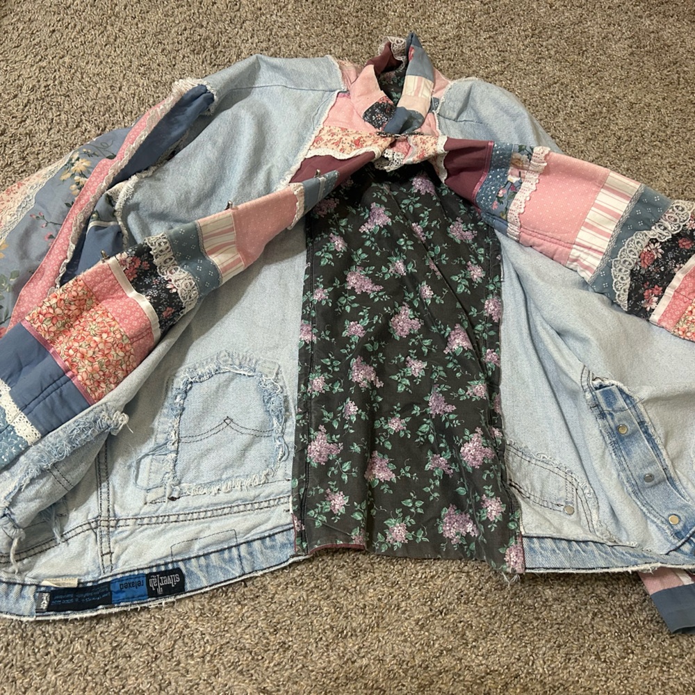 Levi's Multicolor Patchwork Upcycled Denim Jacket… - image 6